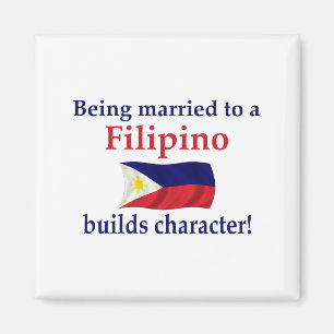 Filipino errichtet Charakter Magnet