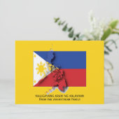 Filipino Flag FAPPY UNABHÄNGIGKEIT TAG Feiertagskarte (Stehend Vorderseite)