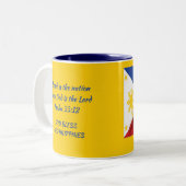 FILIPINO FLAG MAP Philippinen, kundenspezifisch ge Zweifarbige Tasse (Vorderseite Links)