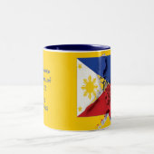 FILIPINO FLAG MAP Philippinen, kundenspezifisch ge Zweifarbige Tasse (Mittel)