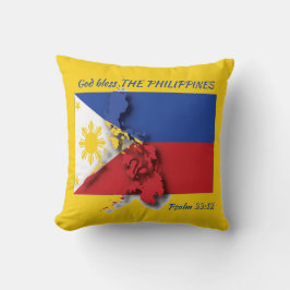 FILIPINO FLAG Philippinen Scripting Custom YELLOW Kissen