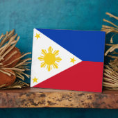 Filipino-Flagge Fotoplatte (Seite)
