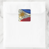 Filipino-Flagge Quadratischer Aufkleber (Tasche)