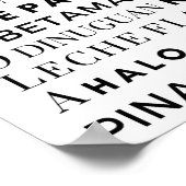 Filipino Food Black & White Typografy Poster (Ecke)