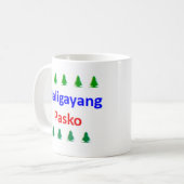 Filipino Frohe Weihnachten Kaffeetasse (Vorderseite Links)