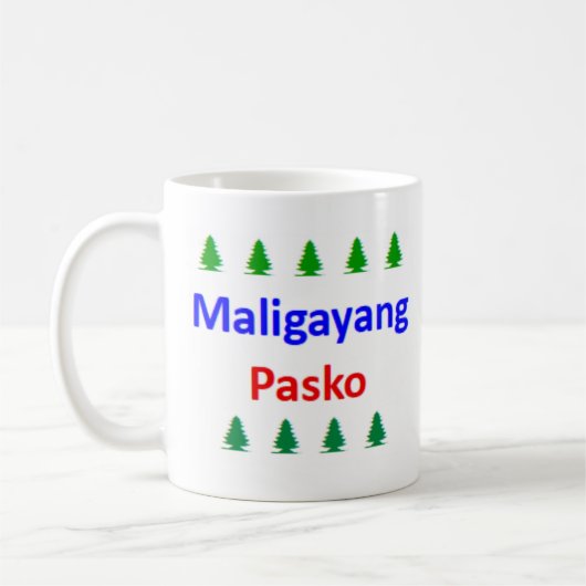 Filipino Frohe Weihnachten Kaffeetasse (Links)