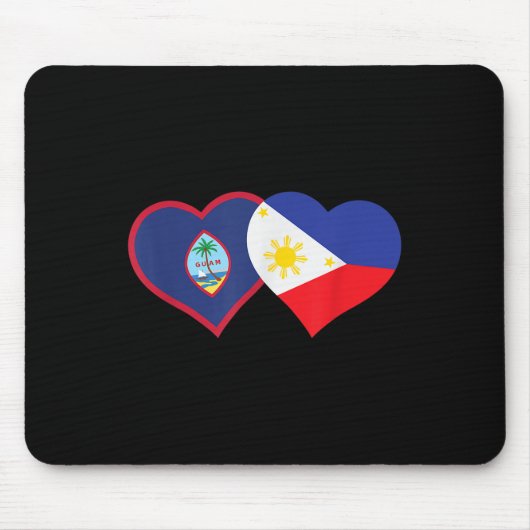 Filipino Guam Heart Pinoy Chamorro Philippines Gua Mousepad (Vorne)