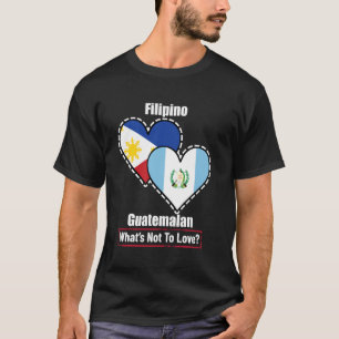 Filipino Guatemaltekisches Herz Flaggen Was gibt e T-Shirt