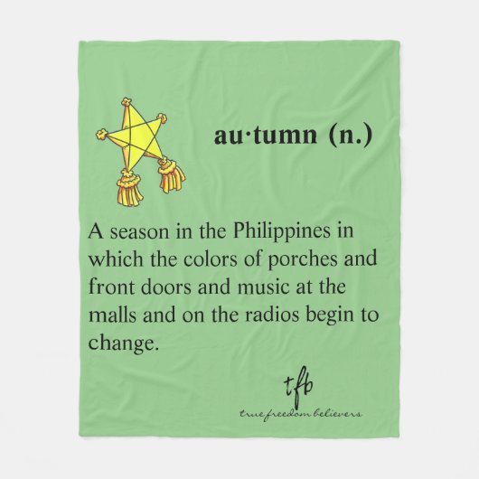 Filipino Herbst Fleecedecke (Vorderseite)
