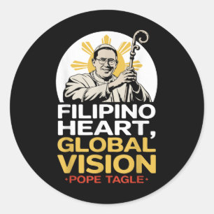 Filipino Herz, Global Vision Erzbischof Tagle The Runder Aufkleber