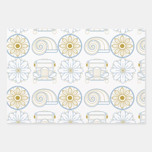 Filipino Inspired Wrapping Paper Geschenkpapier Set (Vorderseite 3)