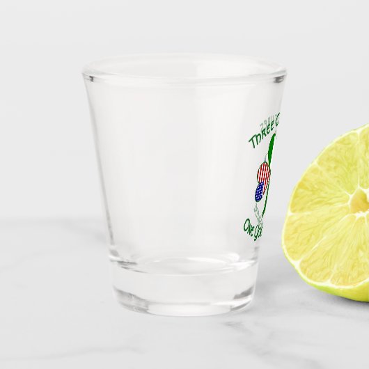 Filipino Irish American Flags Kleeblatt Persönlich Schnapsglas (Links)