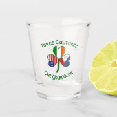 Filipino Irish American Flags Kleeblatt Persönlich Schnapsglas (Vorderseite)