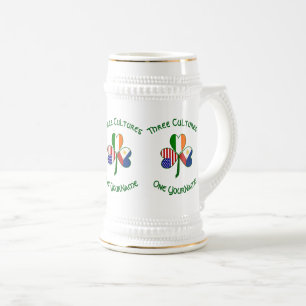 Filipino Irish USA Kleeblatt Flag Personalisiert Bierglas