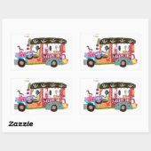 Filipino Jeepney Ride Rechteckiger Aufkleber (Blatt)