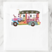 Filipino Jeepney Ride Rechteckiger Aufkleber (Tasche)