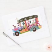 Filipino Jeepney Ride Rechteckiger Aufkleber (Umschlag)