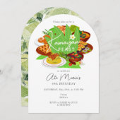 Filipino Kamayan Piesta Kaarawan Geburtstagsessen Einladung (Vorne/Hinten)