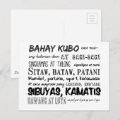 Filipino Kinderzimmer Rhyme Serie Postkarte (Vorne/Hinten)