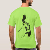 Filipino mit Philippinen-Karte T-Shirt (Rückseite)