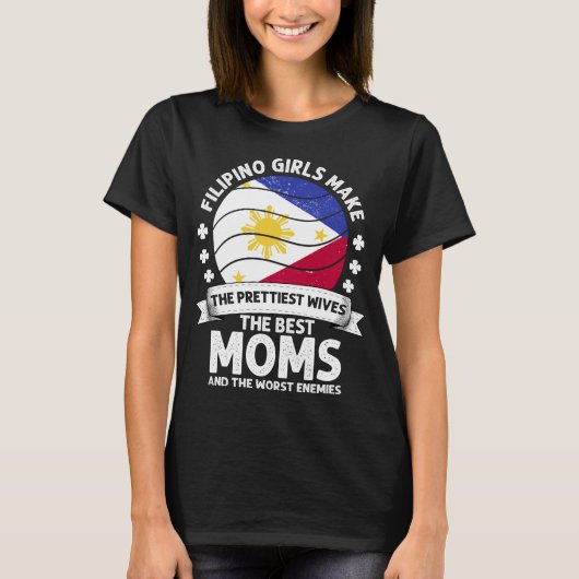 Filipino Mom Phillipines Mama Filipino American T-Shirt (Vorderseite)