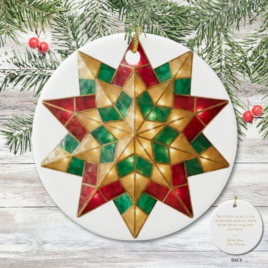 Filipino Parol Christmas Blessing Keepsake Keramik Ornament