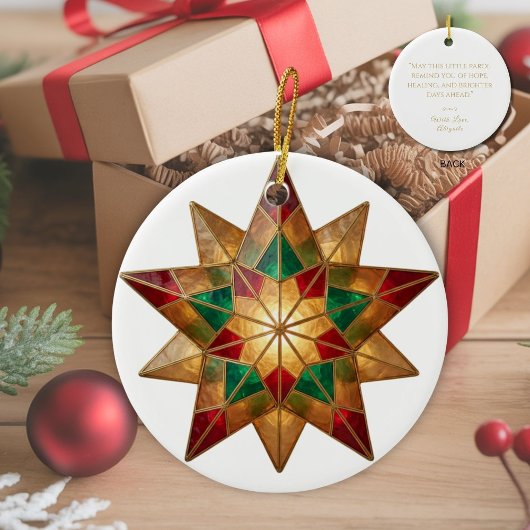 Filipino Parol Christmas Blessing Keepsake Keramik Ornament