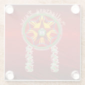 Filipino Parol, Jeepney, philippinische Flagge Glasuntersetzer (Rückseite)