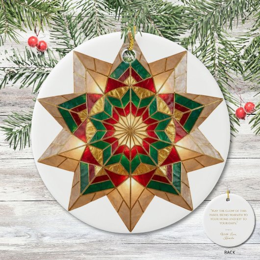 Filipino Parol Warmth and Joy Christmas Keramik Ornament