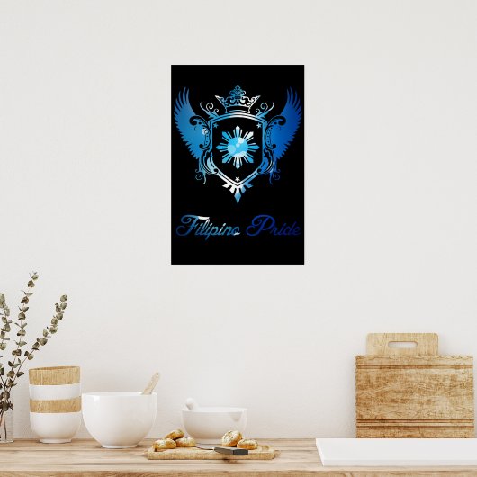 Filipino Pride Wappen Poster (Küche)