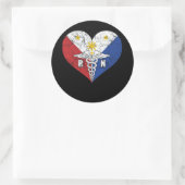 Filipino Registered RN Nurse Flag Liebe Runder Aufkleber (Tasche)
