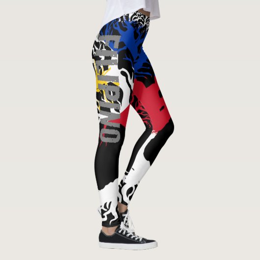 FILIPINO ROOTS Gray Letting Leggings (Rechts)