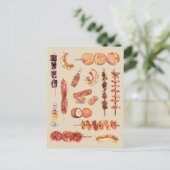 Filipino Street Food in Watercolor Pinoy Postkarte (Stehend Vorderseite)