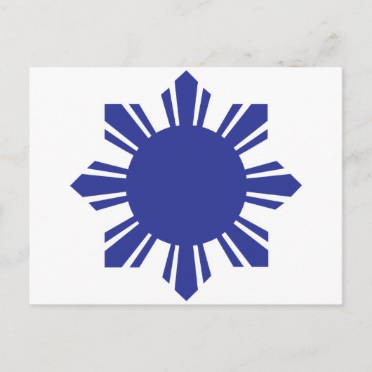 Filipino Sun - Blau Postkarte (Vorderseite)