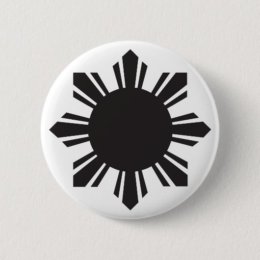 Filipino Sun - Schwarzes Button (Vorderseite)