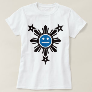Filipino Sun und Stern-Gesicht - Schwarzes und T-Shirt