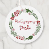 Filipino Tagalog Frohe Weihnachten, Custom Geschenkanhänger (Vorderseite)