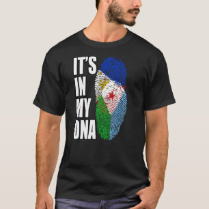 Filipino und Djiboutian Mix DNA Flagge Erbe T-Shirt