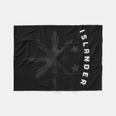 Filipino Warrior Hawaiian Polynesischer Stammestat Fleecedecke (Vorderseite (Horizontal))