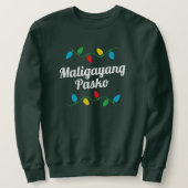Filipino Weihnachtskraut Pasko sa Pilipinas Sweatshirt (Design vorne)