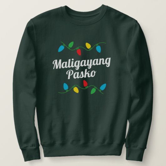 Filipino Weihnachtskraut Pasko sa Pilipinas Sweatshirt (Design vorne)