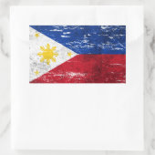 Filipinoflagge Rechteckiger Aufkleber (Tasche)