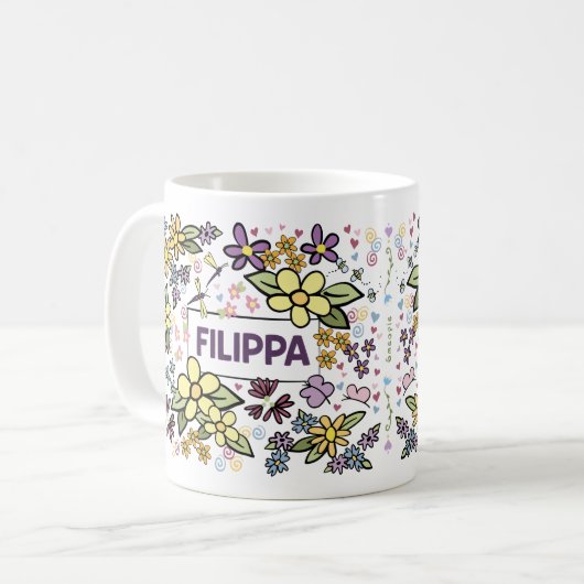 FILIPPAS BLUMEN-TASSE KAFFEETASSE (Vorderseite Links)