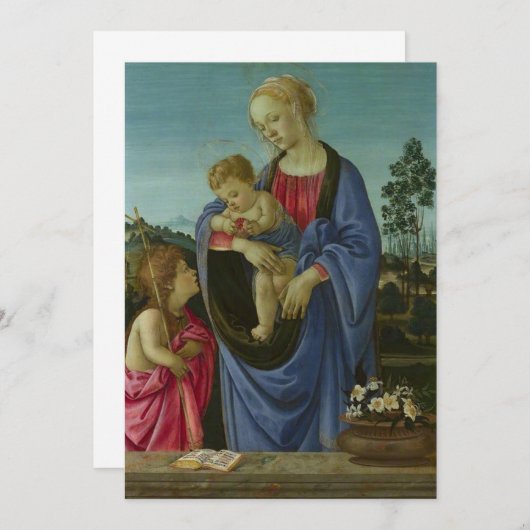 Filippino Lippi - Die Jungfrau und das Kind mit He Einladung (Vorne/Hinten)
