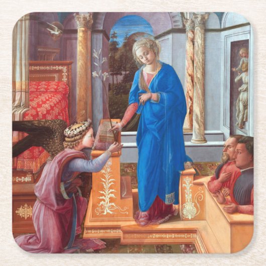 Filippo Lippi, 1440 Rechteckiger Pappuntersetzer (Vorderseite)
