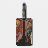 Filippo Lippi-Heiliges Anthony und Erzengel Gepäckanhänger (Rückseite vertikal)