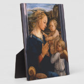 Filippo Lippi - Madonna und Kind mit zwei Engeln Fotoplatte (Seite)