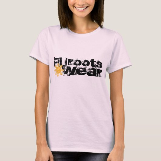 filirootswear rosa t Damen T-Shirt (Vorderseite)