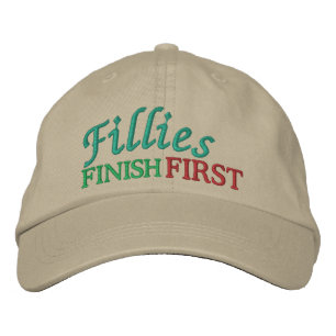 Filish Finish FIRST - Pferderennen durch SRF Bestickte Kappe