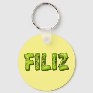 Filiz Name Kiwi Design Schlüsselanhänger
